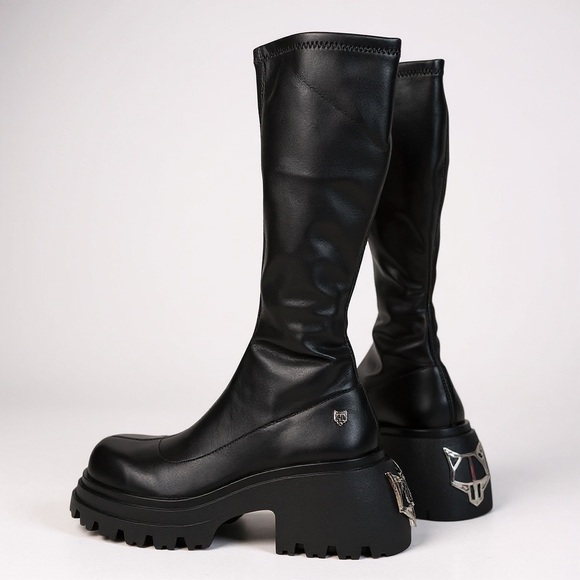 Naked Wolfe Shoes - NEW NAKEDWOLFE Scar Stretch Boots, Black, EU38/US8